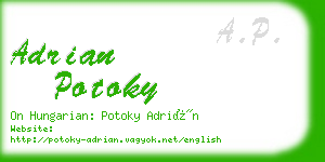 adrian potoky business card